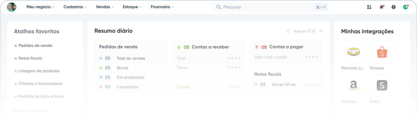 O Bling tem os recursos essenciais que
melhoram a performance do seu negócio
